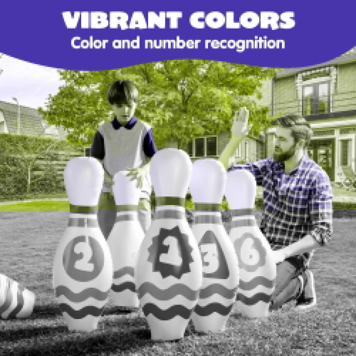 Joyfy Giant Inflatable Bowling Set For Kids