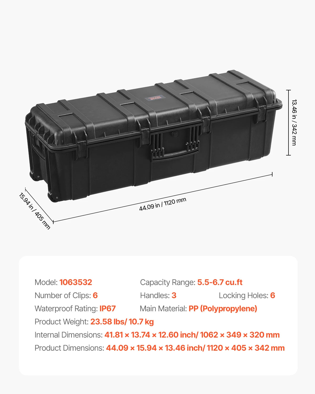 SucceBuy IP67 Weatherproof Heavy Duty Protective Case With Foam