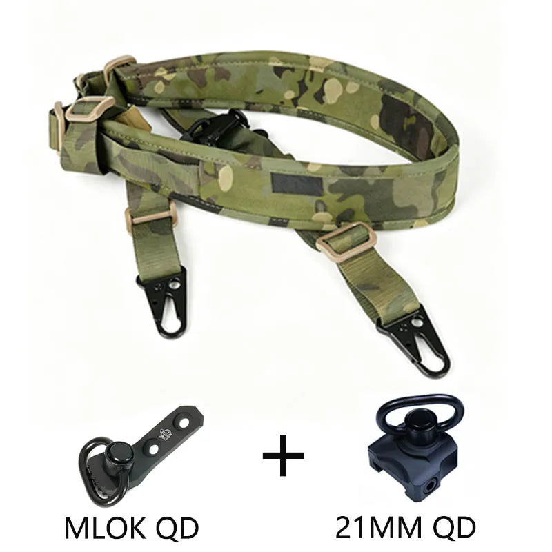 Tactical 1/2 Point Crossbody Rope Rifle Strap Nylon Sling