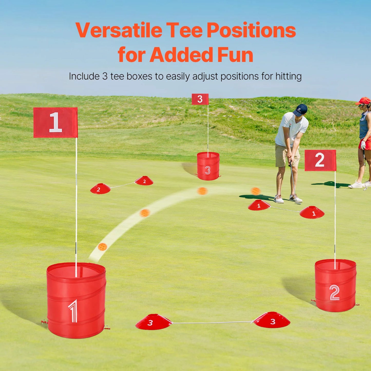 SucceBuy Backyard Golf Game Set 3 6 9 Hole Portable