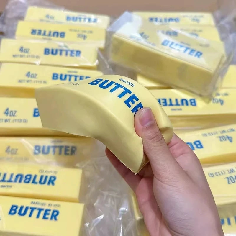 Butter Stick Squishy Toy Decompression Fidget Cheese Stick Anxiety Relief