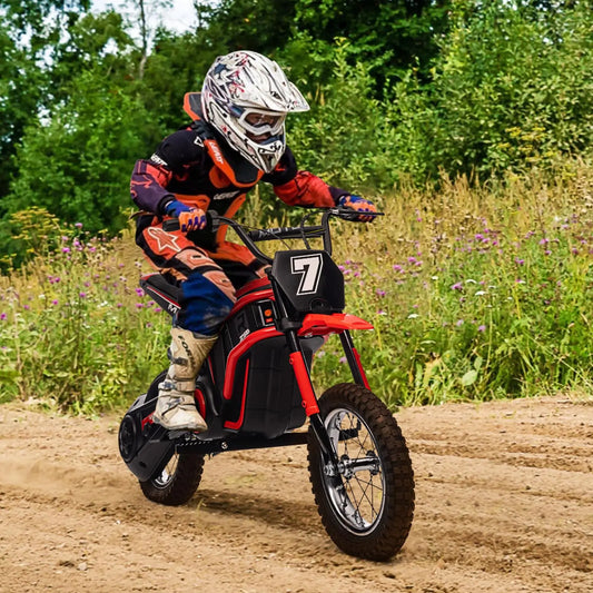 HiMISS 24V Kids Electric Dirt Bike All Terrain Ride On