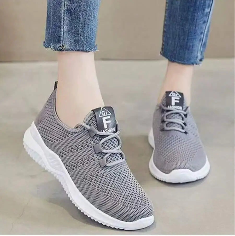Women Lightweight Walking Sneakers Breathable Mesh Upper Non Slip Outsole