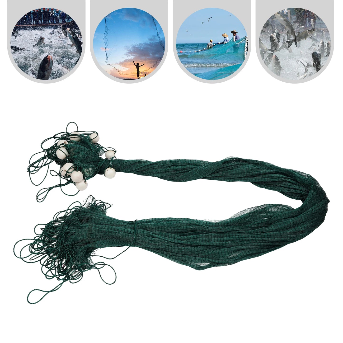 Bymaocar Fishing Net With Weight And Float Drag Net Minnows