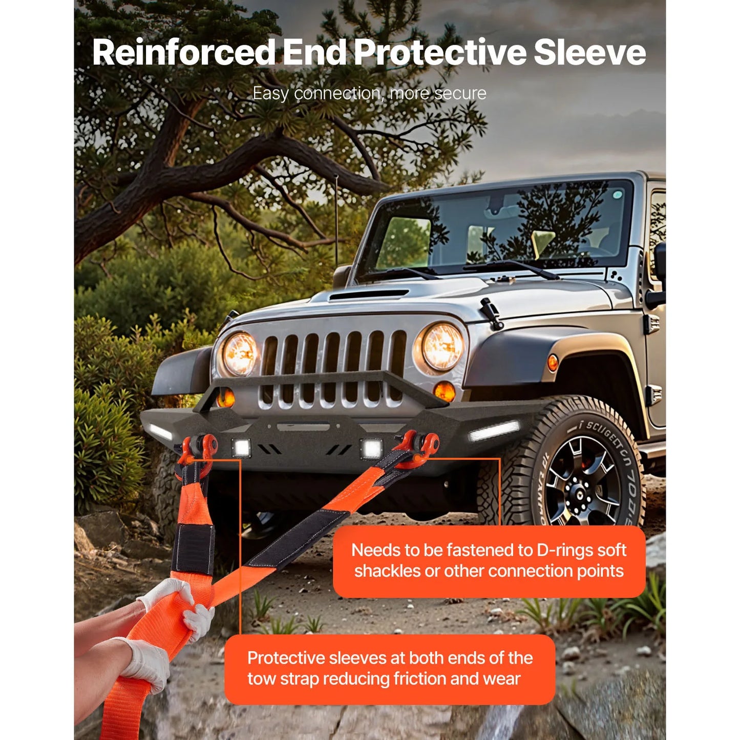 SucceBuy 36000 Lbs Recovery Tow Strap