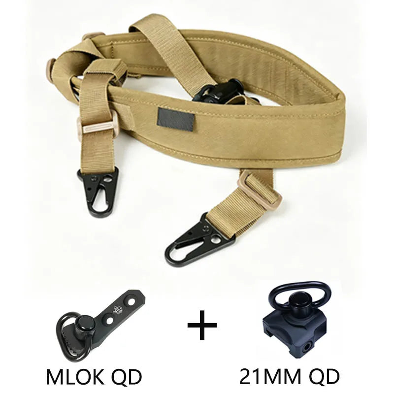 Tactical 1/2 Point Crossbody Rope Rifle Strap Nylon Sling