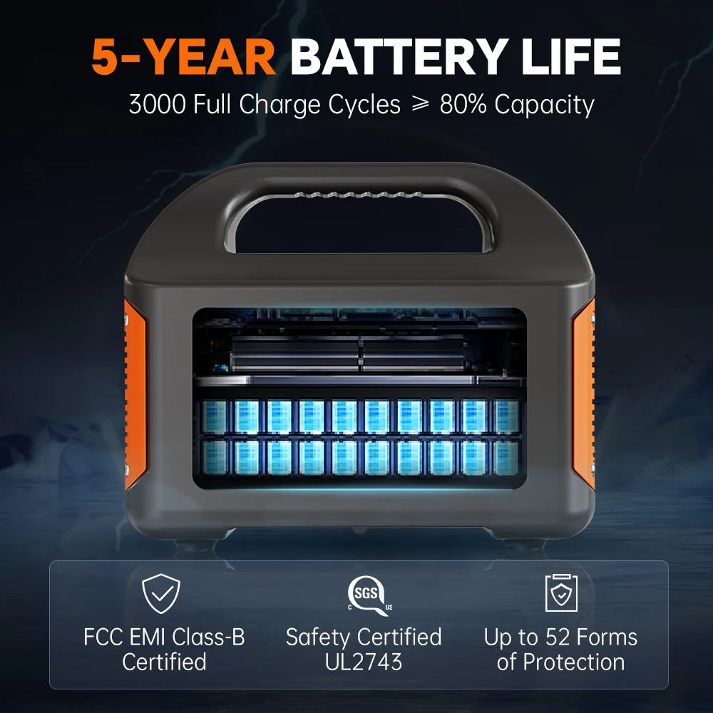 GaiaRay Portable Solar Power Station 500W 460Wh Outdoor