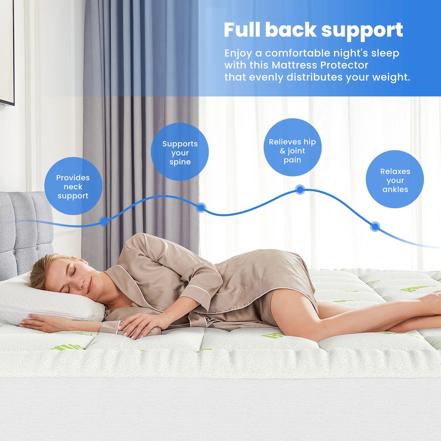 MCQ Bamboo Viscose Mattress Topper Ultra Soft With Pockets