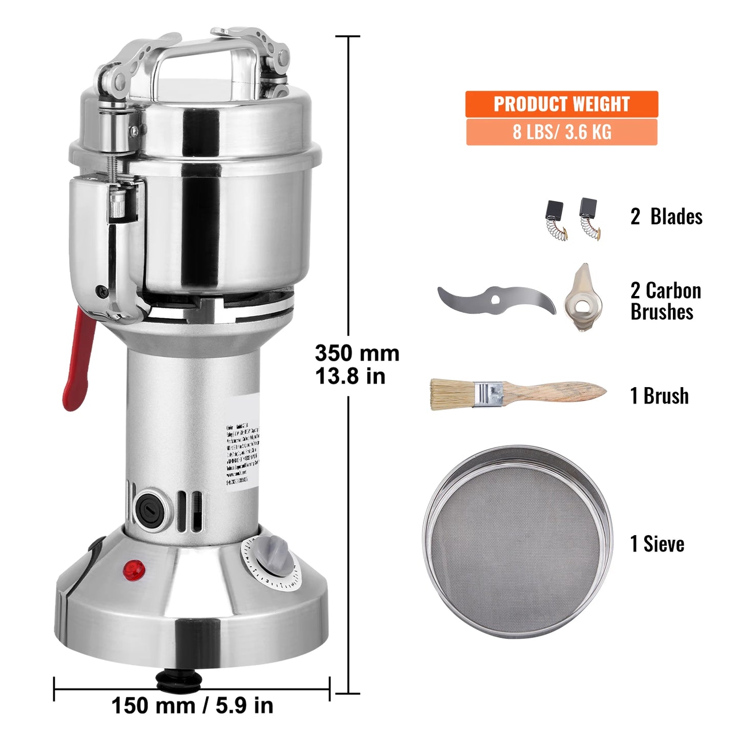 SucceBuy Electric Grain Mill Grinder For Dry Herbs Spices Coffee