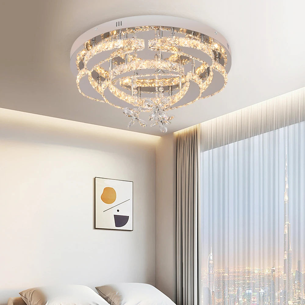 GreeLustr Luxury K9 Crystal Chandelier Modern Ceiling Pendant Light