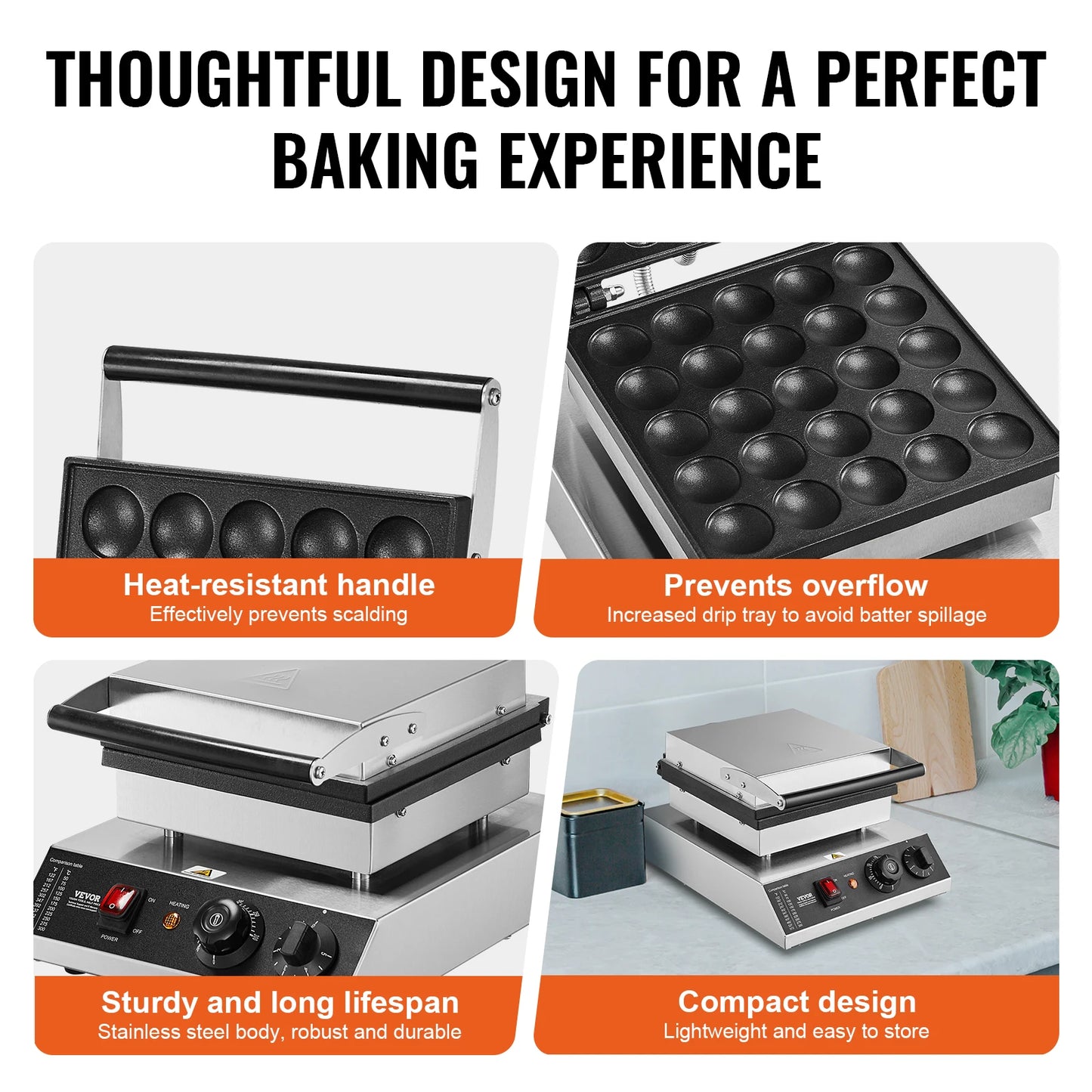 SucceBuy Electric Waffle Maker Dorayaki Pancake Iron