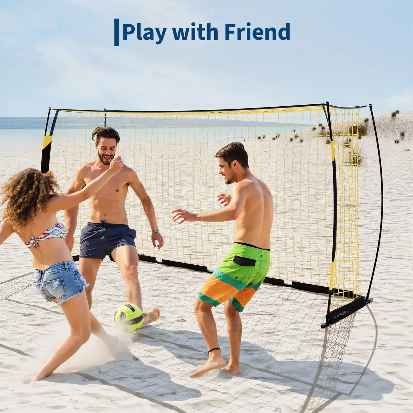 Himiss 12x6 Foldable Heavy Duty Metal Portable Soccer Goal With Bag