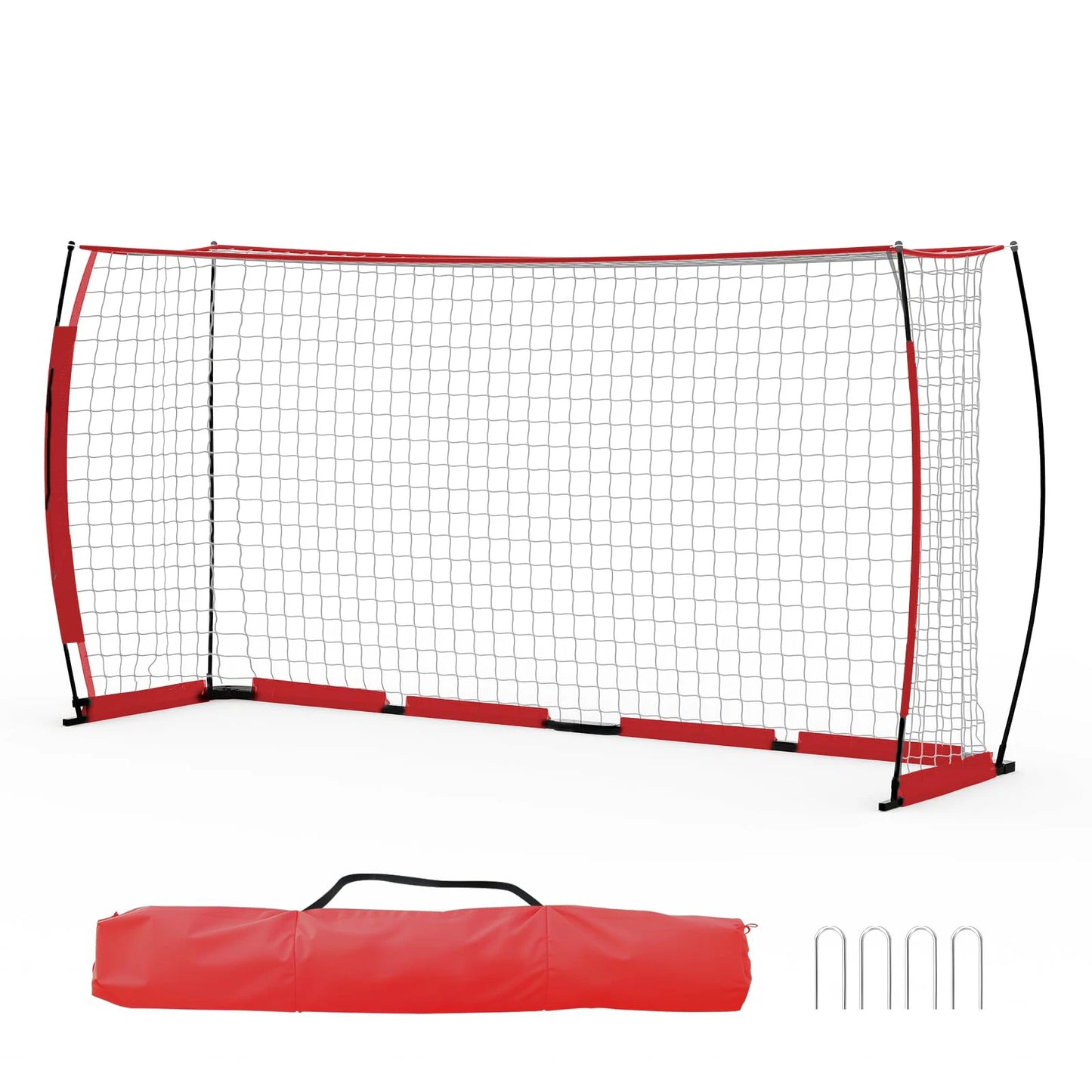 Himiss 12x6 Foldable Heavy Duty Metal Portable Soccer Goal With Bag
