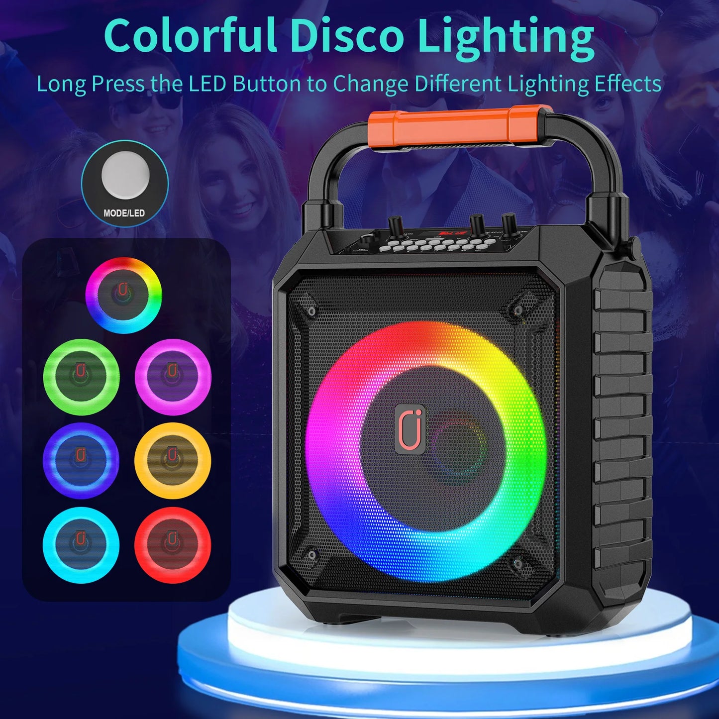 FanFun T17 Wireless Bluetooth Karaoke Speaker System With Microphones