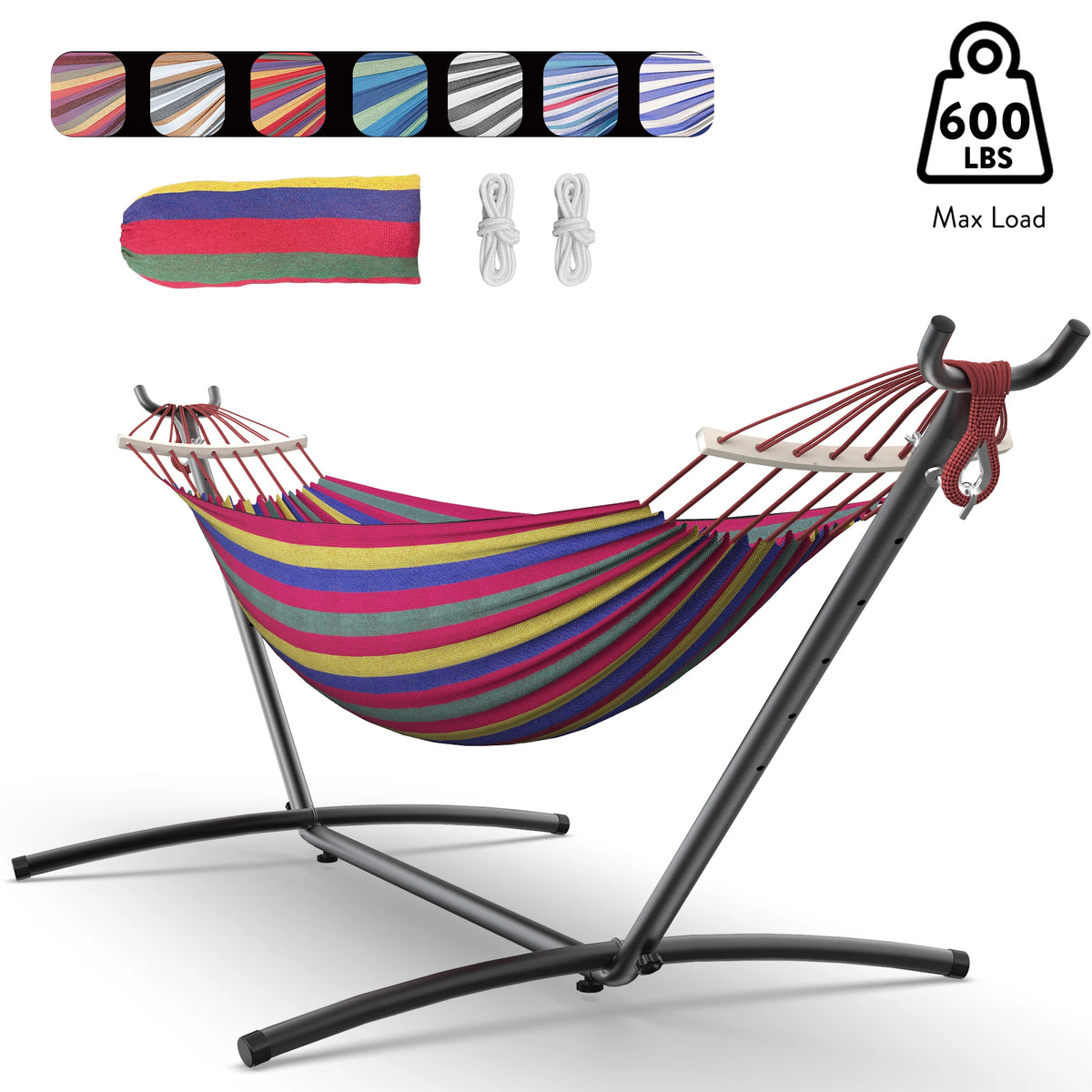 Gyroor Heavy Duty Adjustable Stand Hammock With Storage