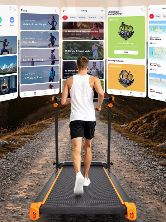 Quiet Foldable Walking Pad Treadmill With Incline And Led Display