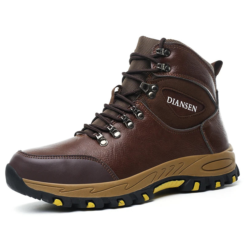 Veigar Waterproof Leather Indestructible Men Work Boots Outdoor Safety