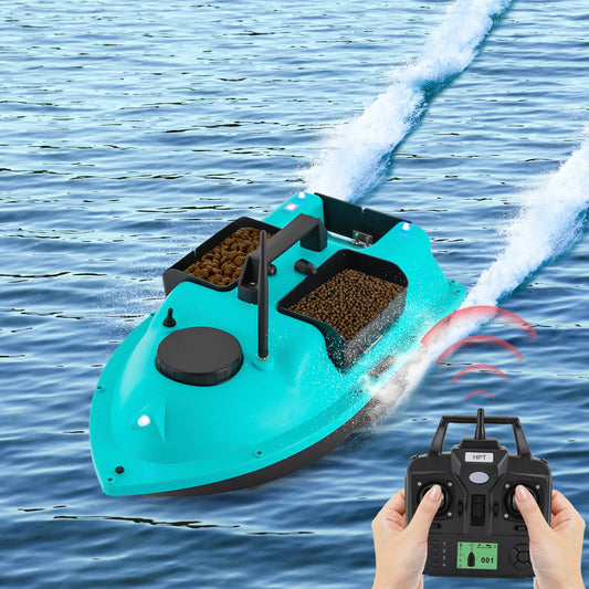 52W Dual Motor Bait Boat With GPS Remote 2000ft Range