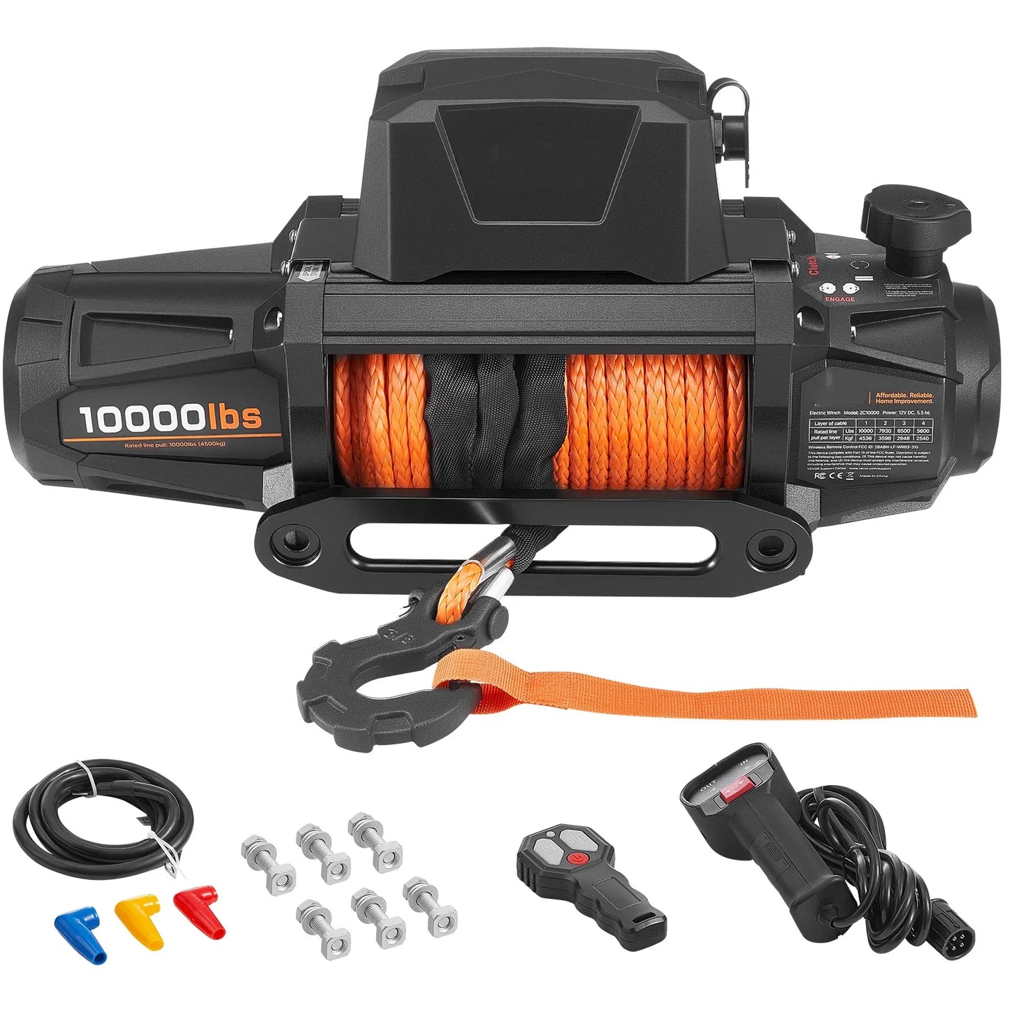 SucceBuy Electric Winch 10000 12000 13500 Lbs 12V DC