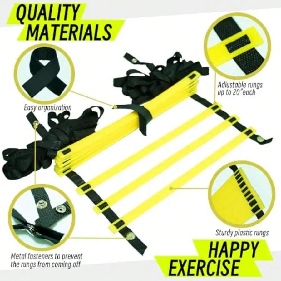 Adjustable Agility Ladder With Carry Bag For Athletic Training