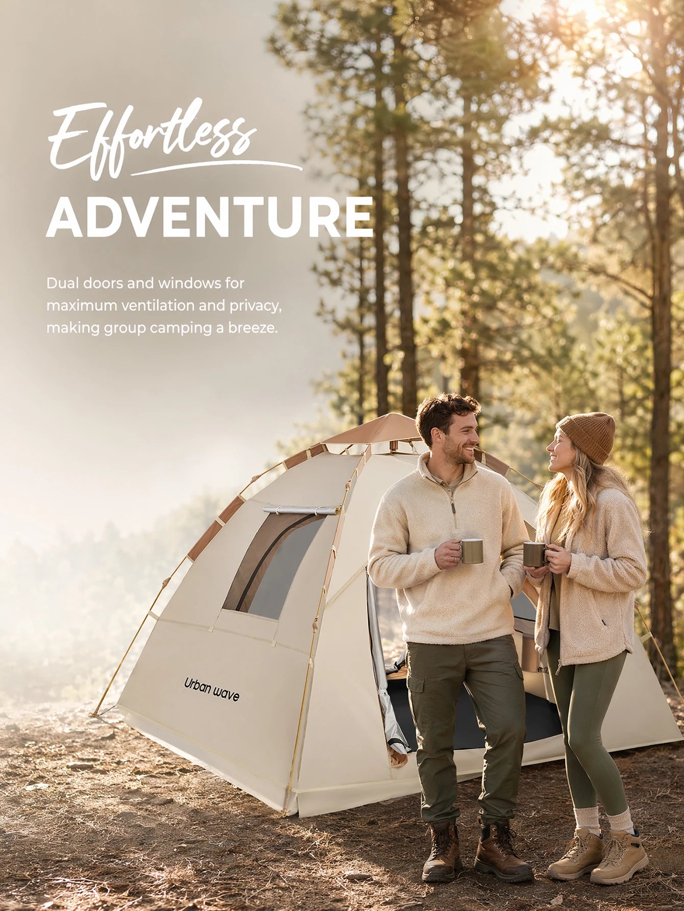 Automatic Pop-Up Four-Season Nylon Tent For 3 To 4 Users