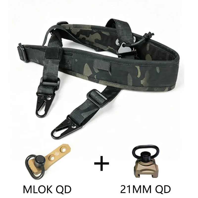 Tactical 1/2 Point Crossbody Rope Rifle Strap Nylon Sling