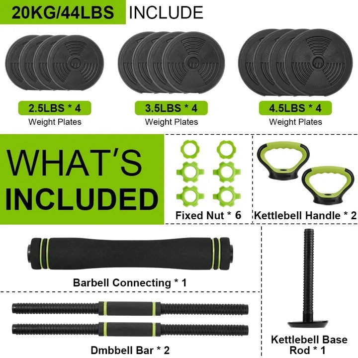 Twister.Ck Adjustable 4 In 1 Dumbbell Home Gym Set