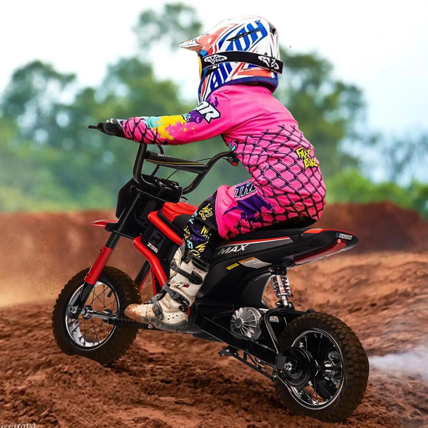 HiMISS 24V Kids Electric Dirt Bike All Terrain Ride On