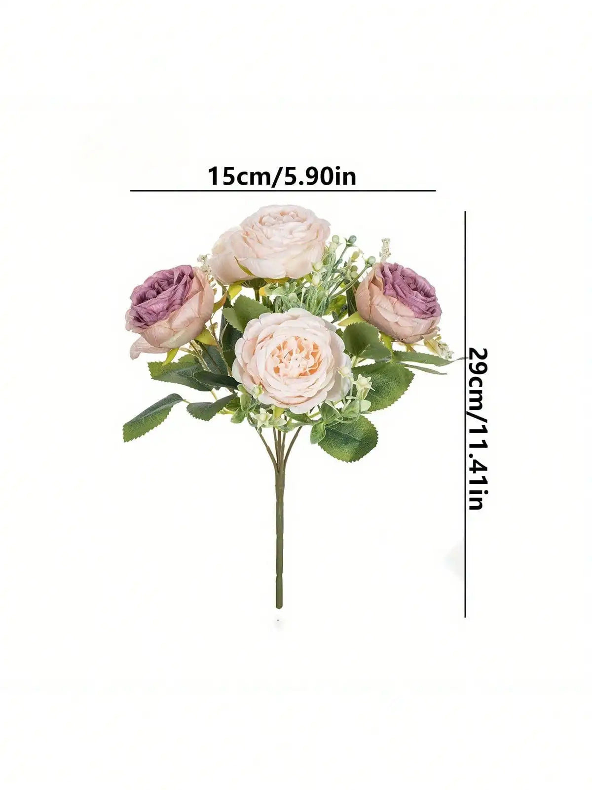 Artificial Peony Flowers 4 Pieces UV Resistant Real Touch Bouquet For Wedding