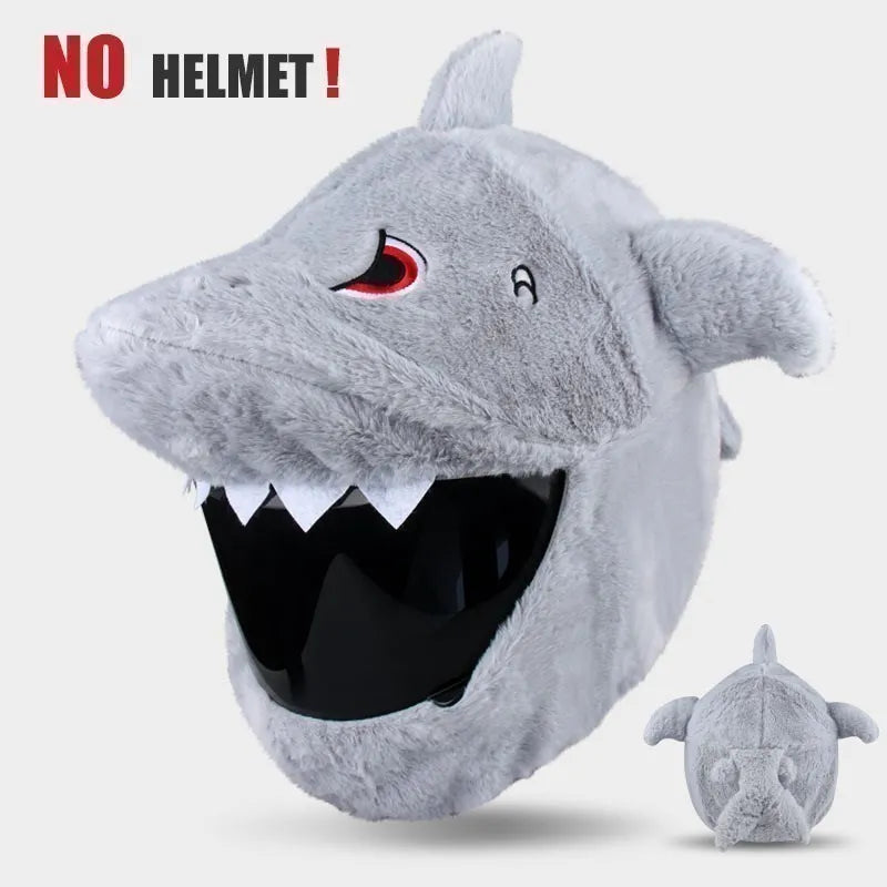 UchOOSE Cartoon Plush Motorcycle Helmet Cover With Ears