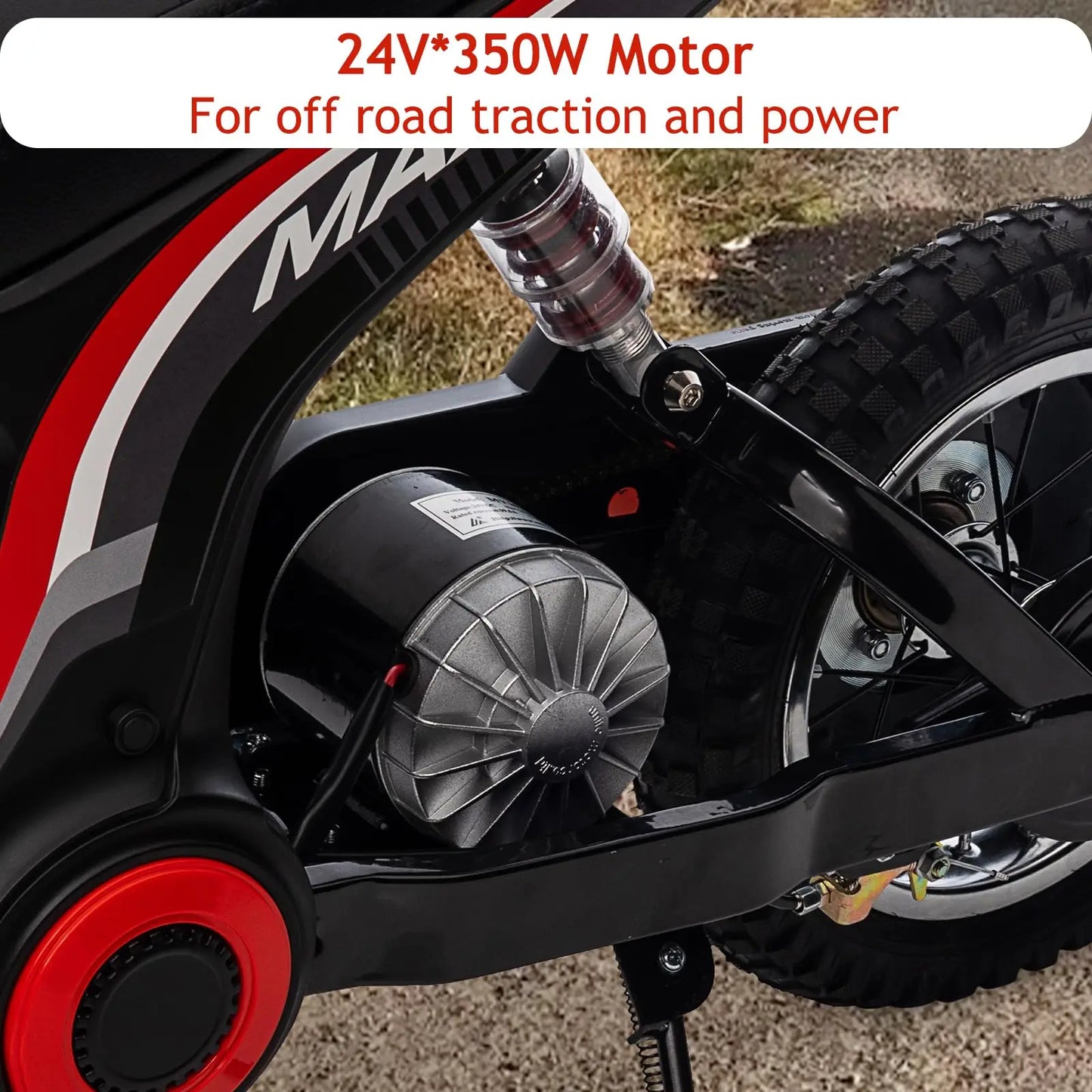 HiMISS 24V Kids Electric Dirt Bike All Terrain Ride On