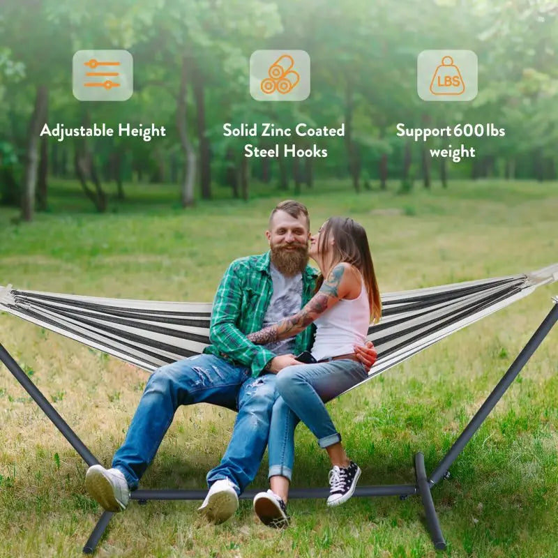 Gyroor Heavy Duty Adjustable Stand Hammock With Storage