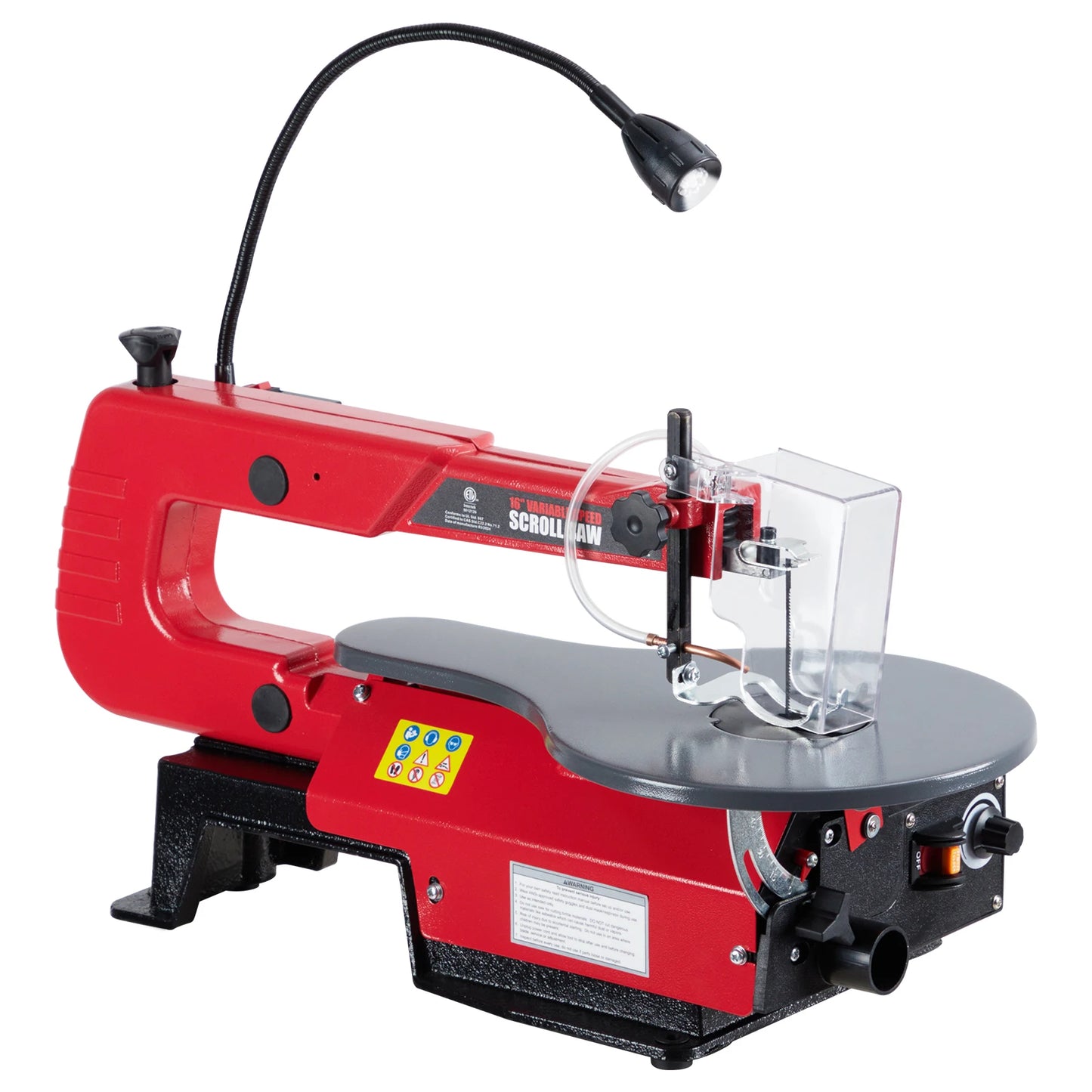 HiMISS Variable Speed Scroll Saw With Tilting Worktable LED Light