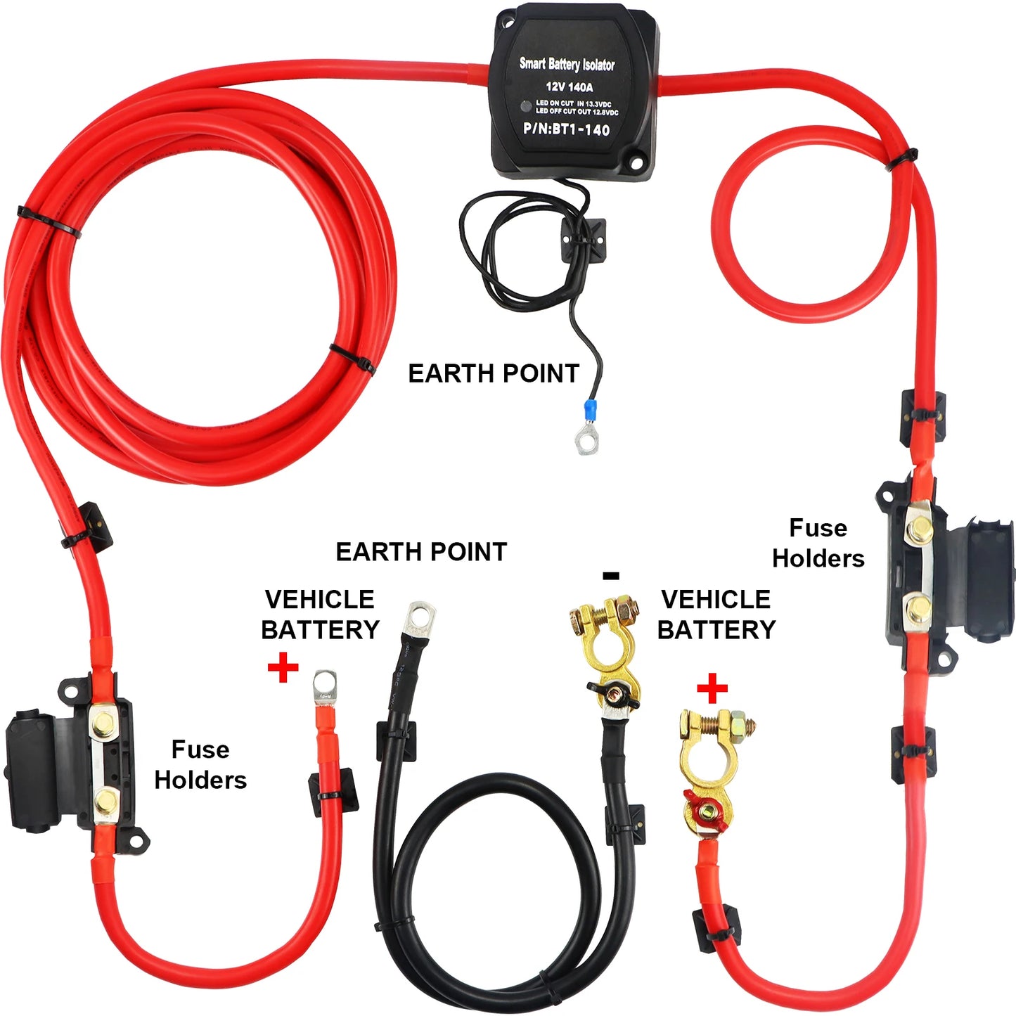 SucceBuy Split Charge Relay Kit 140A For ATVs