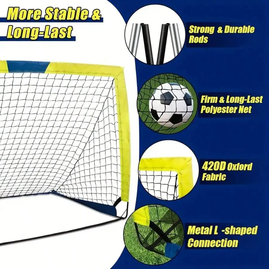 Pop Up Soccer Net Portable Training Set With Accessories