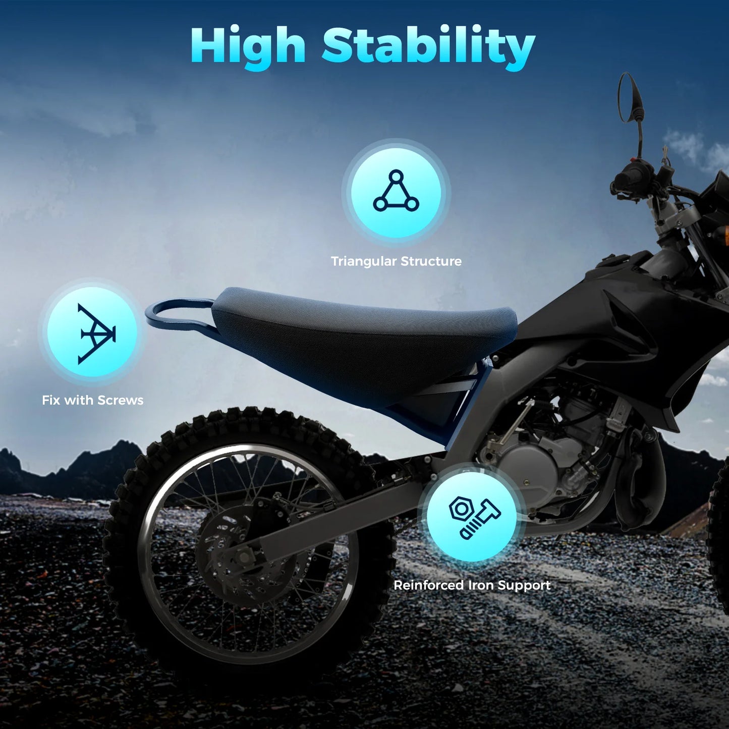 Stealth Frame Motorcycle Rear Saddle For Bike