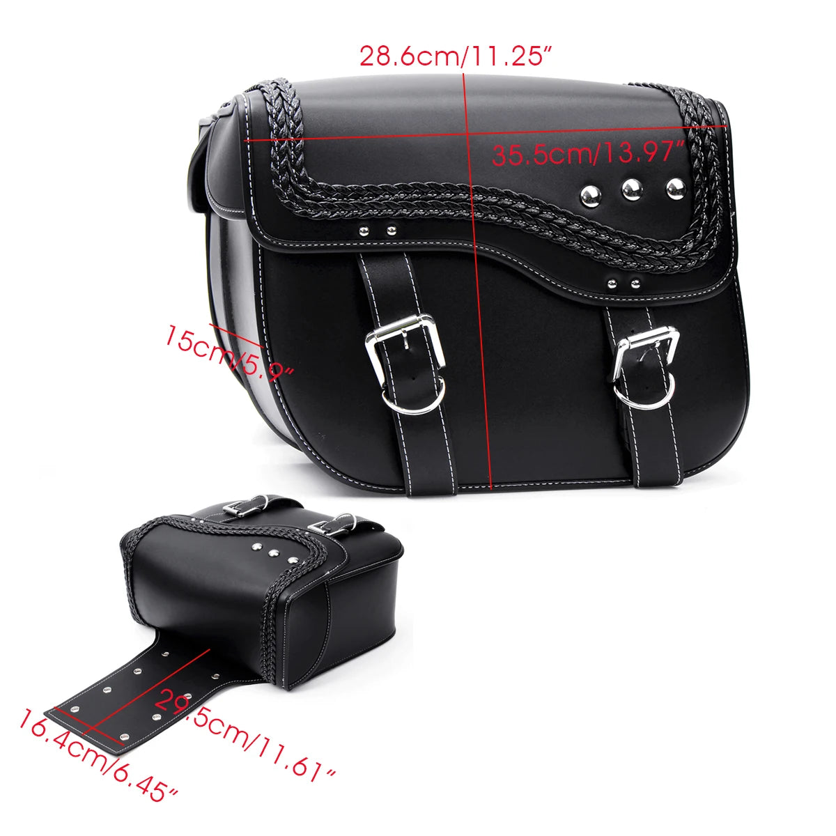 Kroak Universal Pair Motorcycle Saddlebags Storage