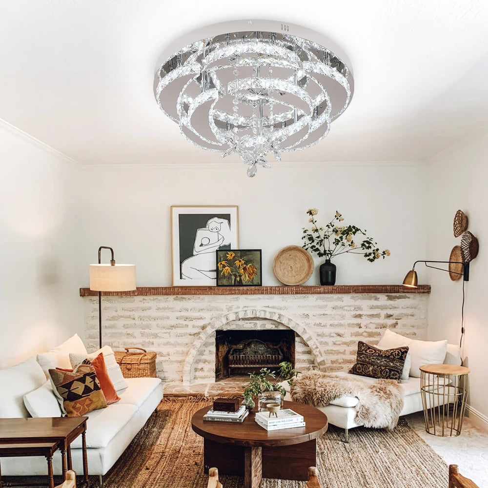 GreeLustr Luxury K9 Crystal Chandelier Modern Ceiling Pendant Light