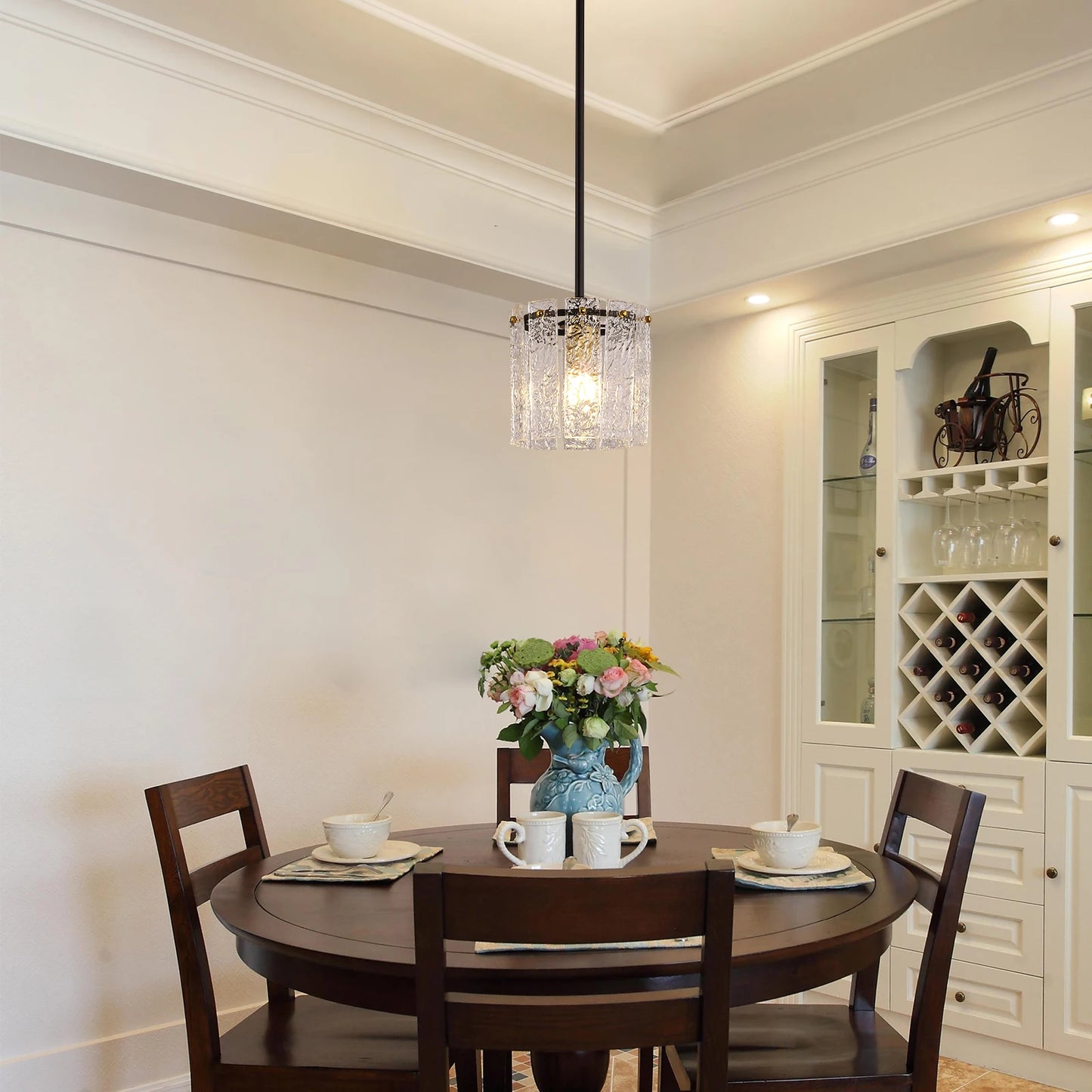 GreeLustr Crystal Glass Pendant Light For Modern Home Decor