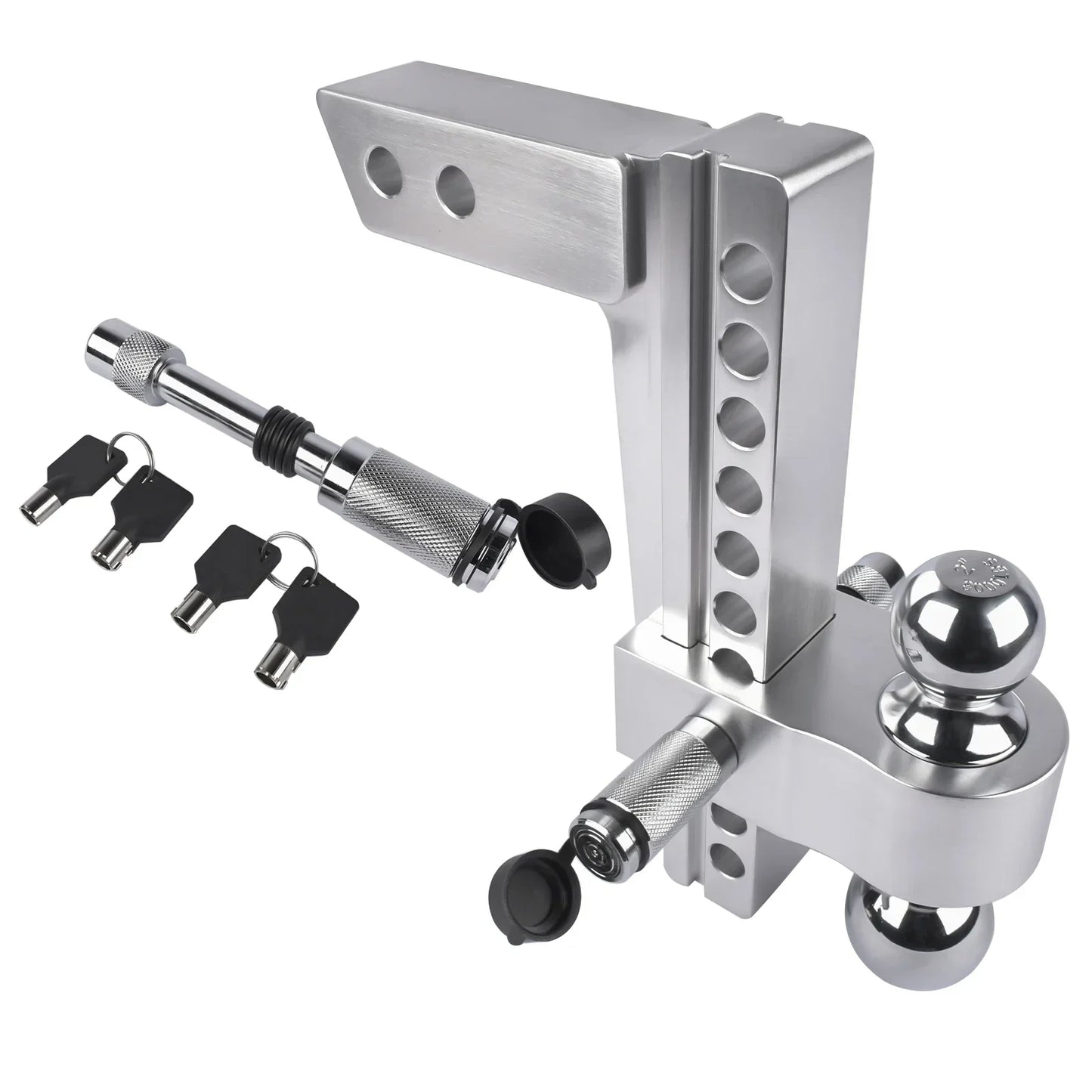 Aluminum Adjustable Trailer Hitch Ball Mount 12,500 LBS GTW