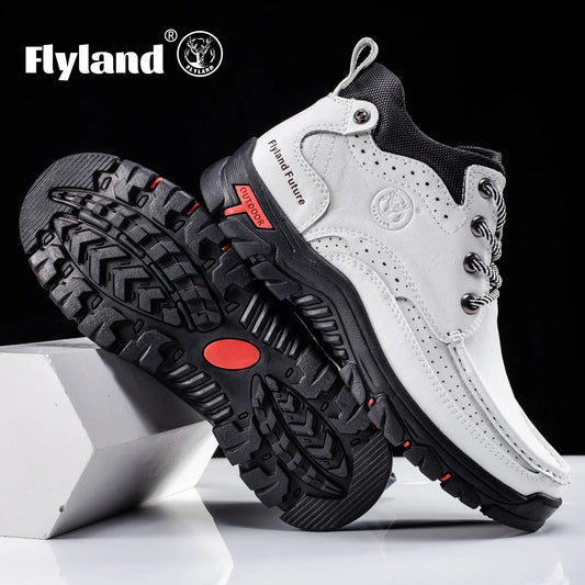 Flyland Vintage Leather Chukka Boots Mens Casual Office Shoes