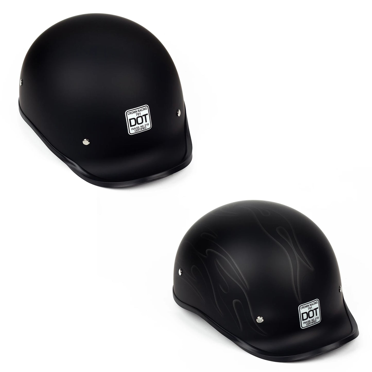 Crown Racing Dot Certified 34 Open Face Motorcycle Helmet