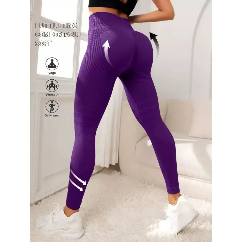 High Waisted Anti Cellulite Leggings For Gym Workout Tummy Control