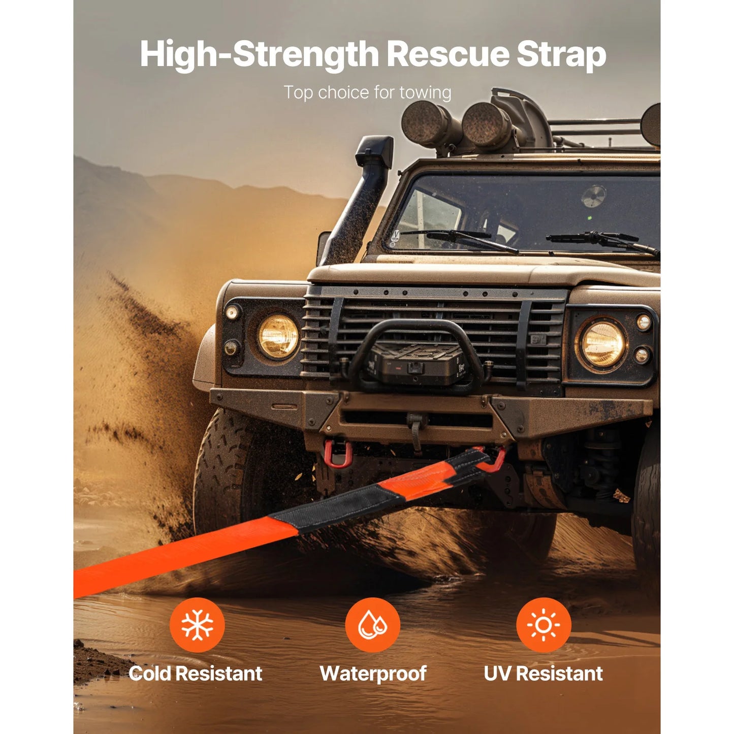 SucceBuy 36000 Lbs Recovery Tow Strap