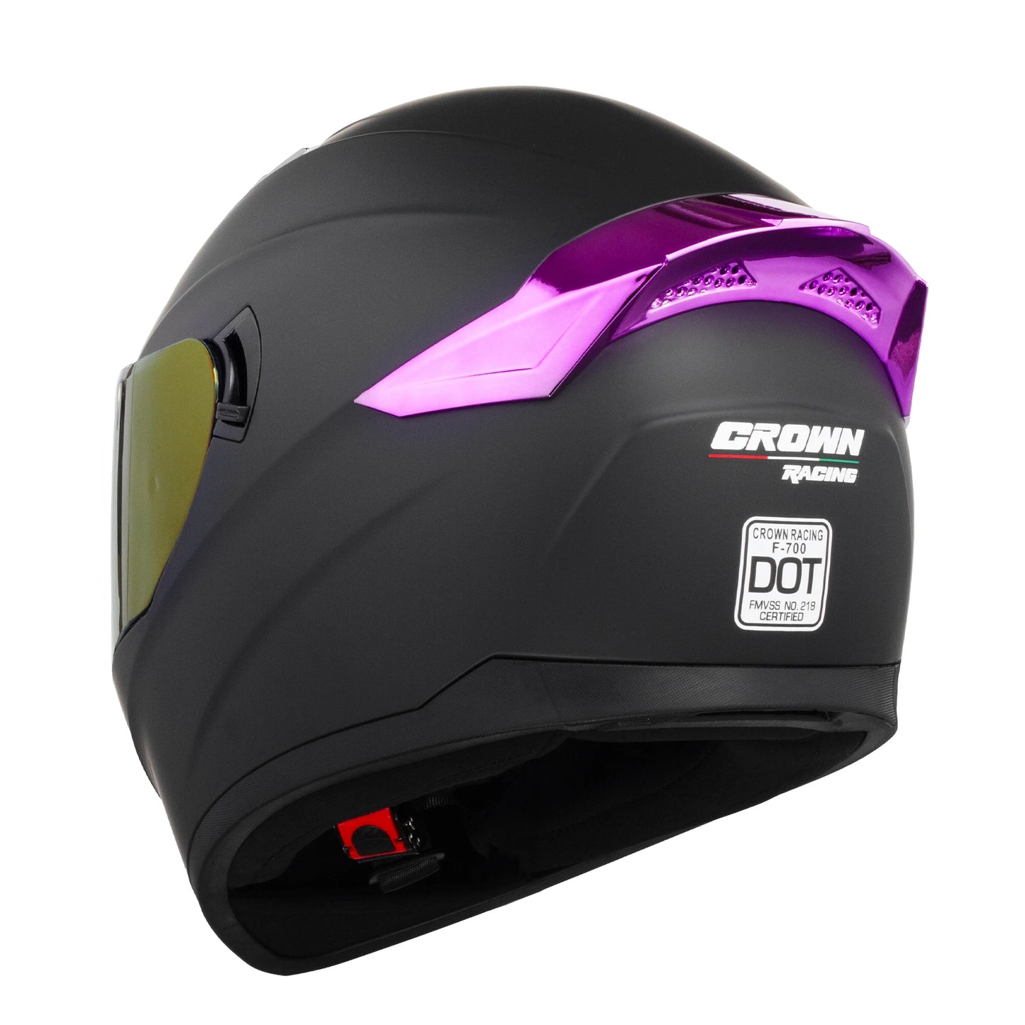 Crown Racing Full Face Motorcycle Helmet With Shield