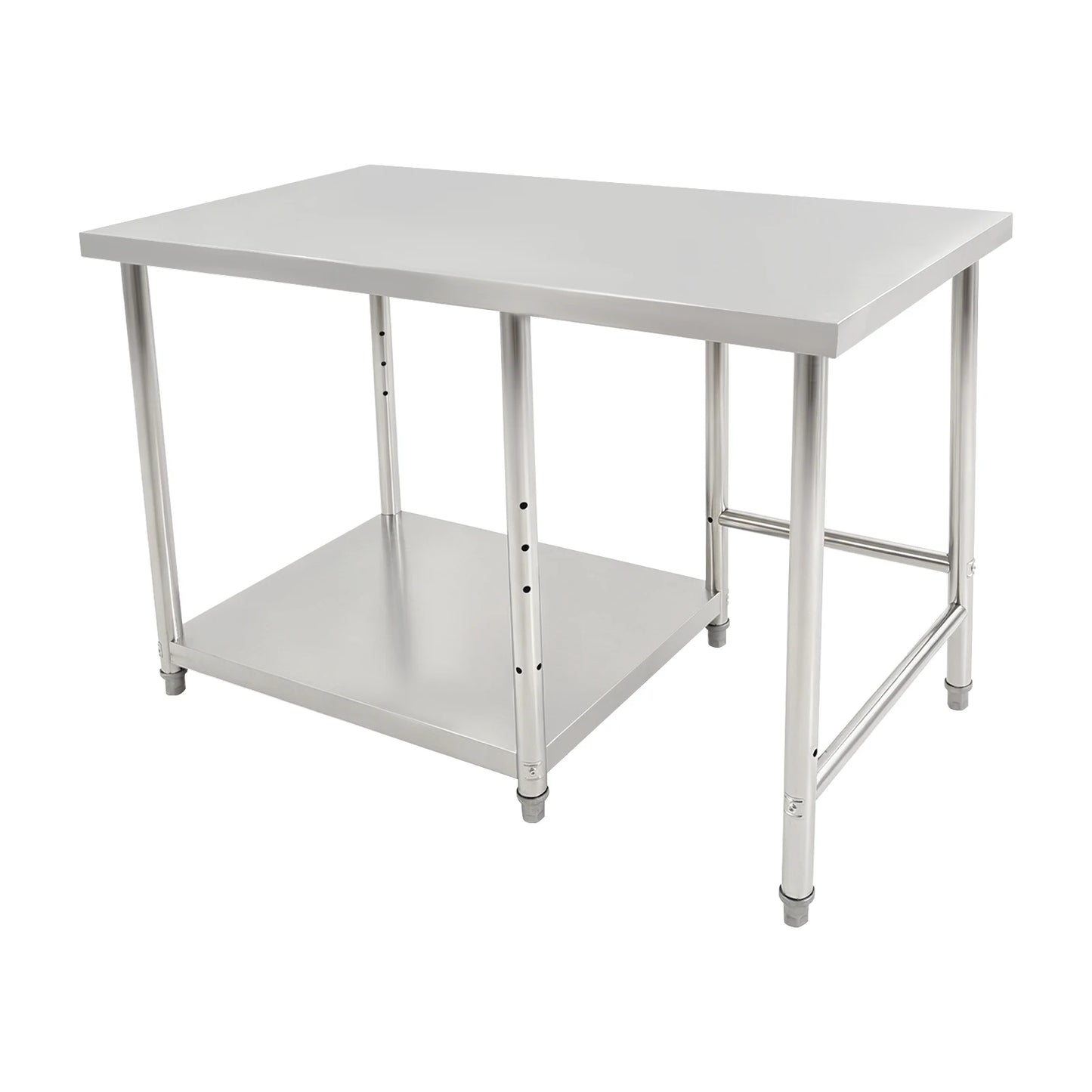 Stainless Steel Prep Table With Lower Shelf For Commercial Kitchens