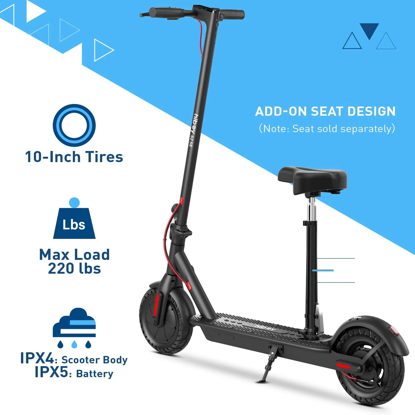 Hiboy S2 SE Electric Scooter For Adults 430W Peak Motor 19 MPH 17 Mile Range