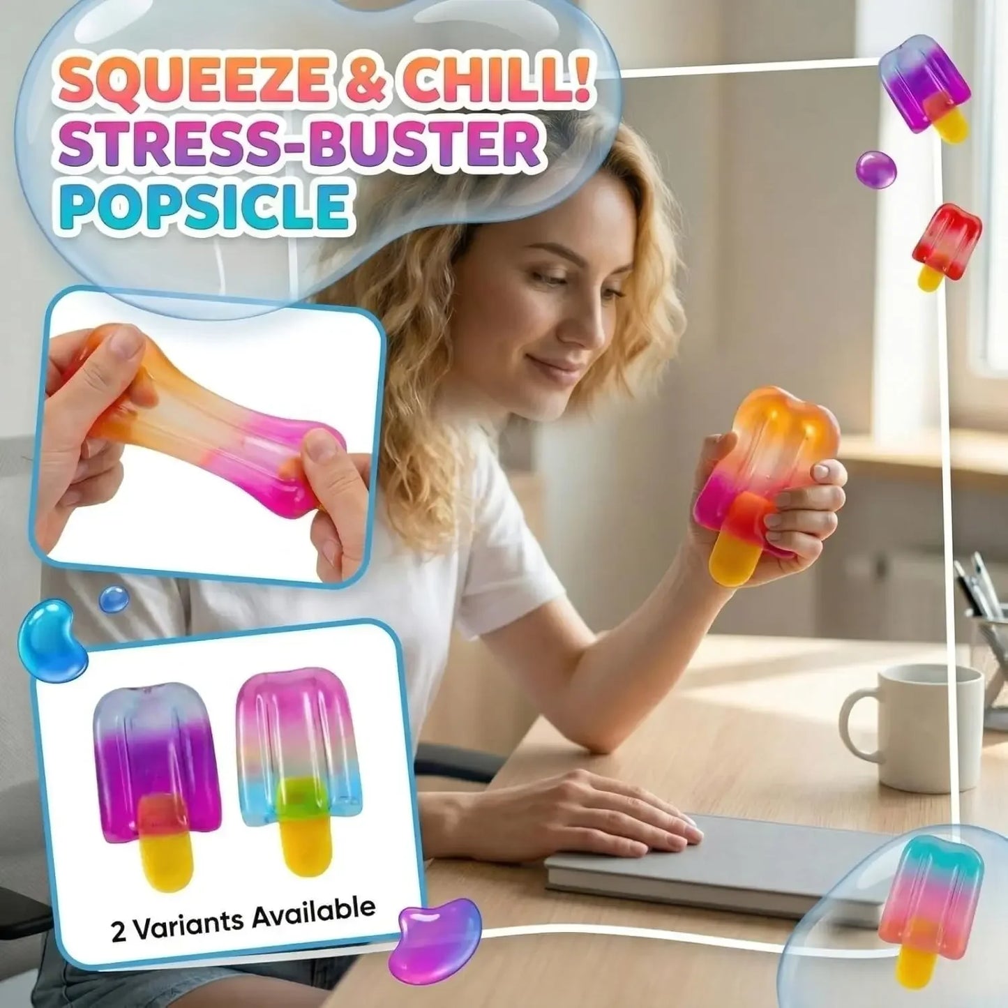 Ice Cream Squishy Fidget Toy For Stress Relief And Sensory Play