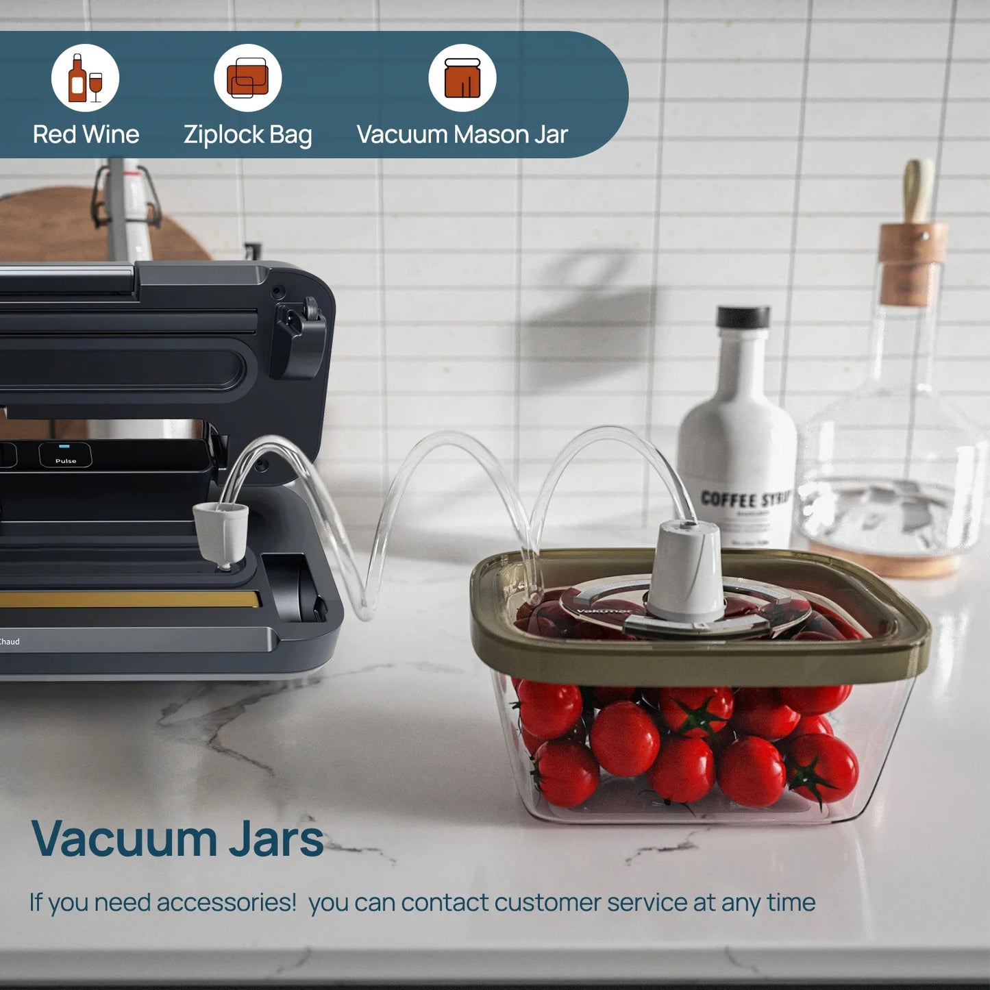 Vakumar VH1506 Vacuum Sealer Machine Sous Vide With Automatic Lock
