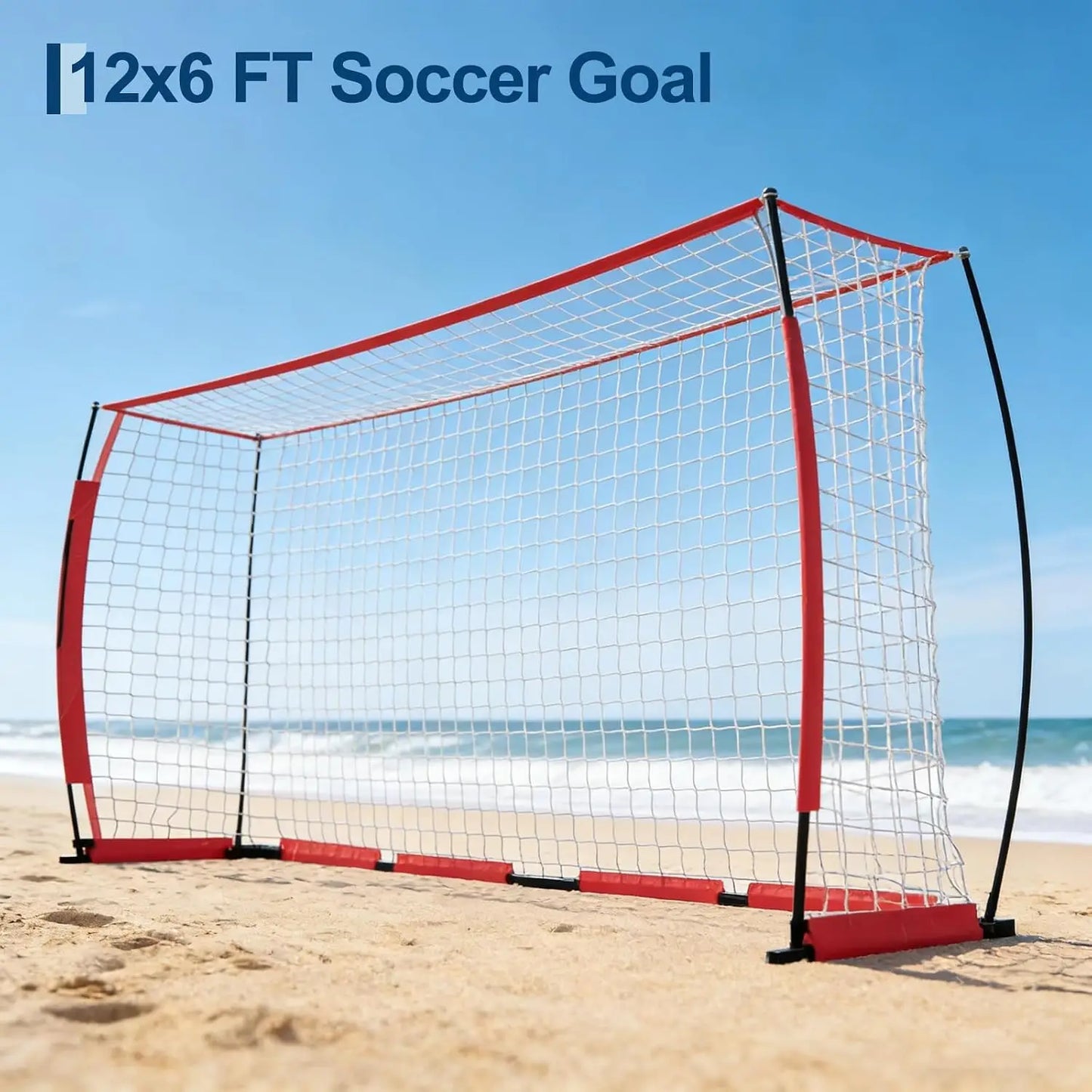 Heavy Duty Iron Frame Soccer Goal Set With Tear Resistant Net